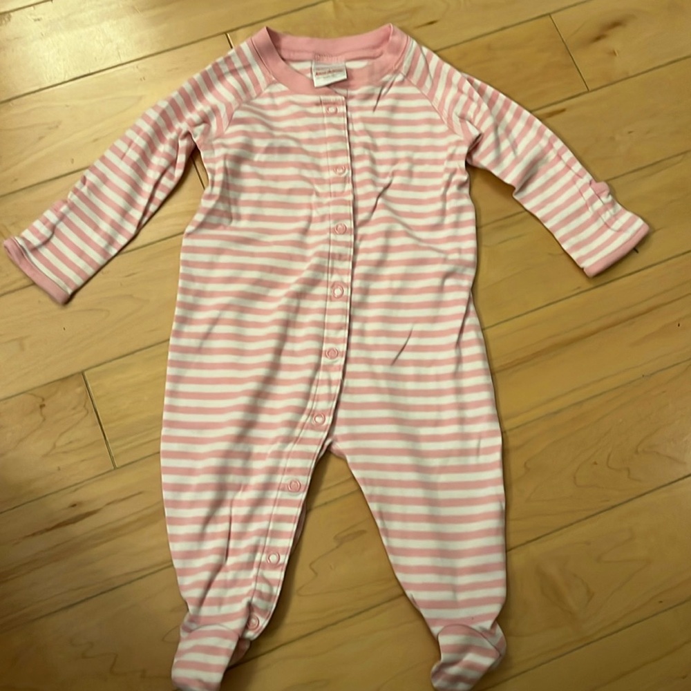 Hanna Anderson pink onesie 3-6 months